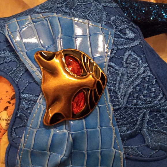 Beautiful Blue Miaow Irregular Choice Booties, size 43, size 11 - Picture 2 of 12